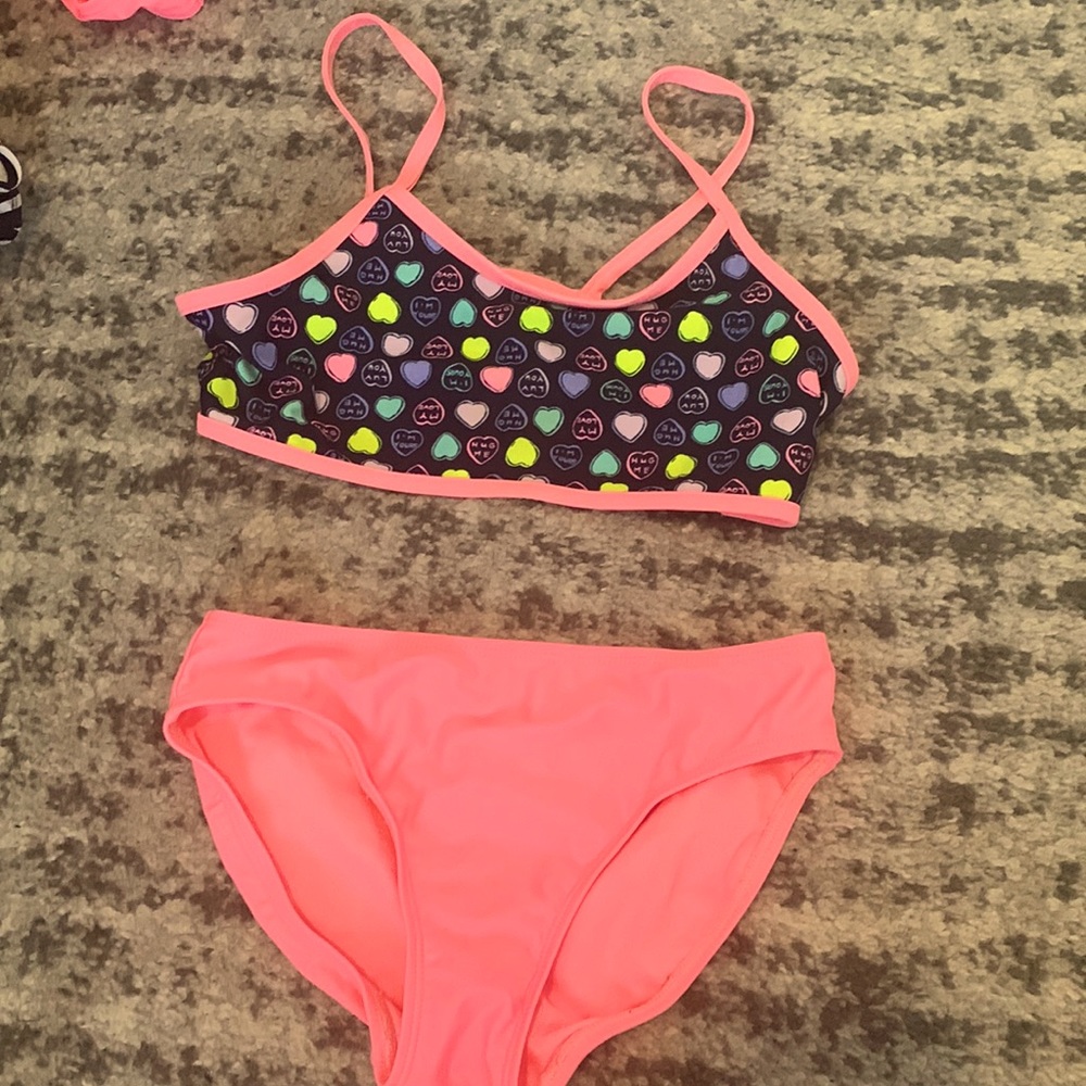 GIRLS Valentines Day Hear Swimsuit